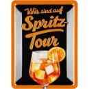 LANOLU retro Blechschild Spritz Tour, Cocktail Schild...