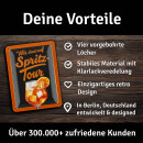 LANOLU retro Blechschild Spritz Tour, Cocktail Schild für Bar Deko und Deko Partyraum, geprägtes Metallschild als Geschenk, 15x20 cm