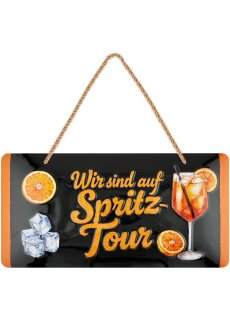 LANOLU Kordelschild Spritz-Tour 16x32cm