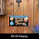 LANOLU Kordelschild Spritz-Tour 16x32cm