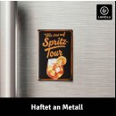 LANOLU Kühlschrankmagnete lustig- Wir sind auf Spritztour -lustige Magnete mit Sprüchen und witzigen Motiven 8x5,5cm
