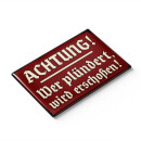 LANOLU Kühlschrankmagnete lustig- Achtung Wer plündert wird erschossen! -lustige Magnete mit Sprüchen und witzigen Motiven 8x5,5cm