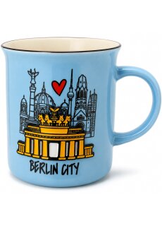 United1871 – Tasse – Berlin Tor Metallemblem – Blau – 420 ml