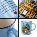 United1871 – Tasse – Berlin Tor Metallemblem – Blau – 420 ml