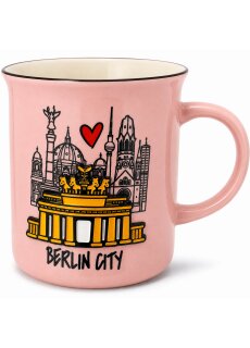 United1871 – Tasse – Berlin Tor Metallemblem – Rosa – 420 ml