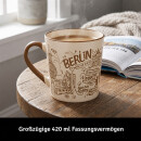 United1871 – Tasse – Berlin Stadtcollage – Creme / Braun – 420 ml