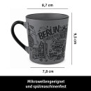 United1871 – Tasse – Berlin Stadtcollage – Grau / Schwarz – 420 ml