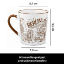 United1871 – Tasse – Berlin Stadtcollage – Weiß / Braun – 420 ml