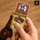 LANOLU – Flaschenöffner Magnet – Polizei Aufmachen – Weiß / Rot