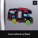 LANOLU – Flaschenöffner Magnet – Wohnmobil dunkelblau – Dunkelblau / bunt