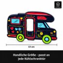 LANOLU – Flaschenöffner Magnet – Wohnmobil dunkelblau – Dunkelblau / bunt