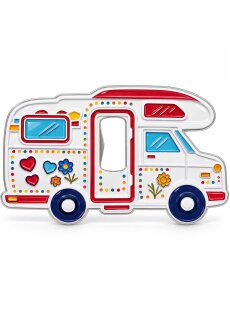 LANOLU – Flaschenöffner Magnet – Wohnmobil weiß – Weiß / bunt