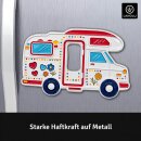 LANOLU – Flaschenöffner Magnet – Wohnmobil weiß – Weiß / bunt