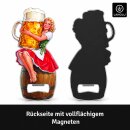 LANOLU – Flaschenöffner Magnet – Bierfrau auf Fass – Mehrfarbig