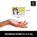 LANOLU – Kühlschrankmagnet – Katze Erkenne die Zeichen – 8 x 5,5 cm