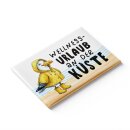 LANOLU – Kühlschrankmagnet – Möwe Wellnessurlaub – 8 x 5,5 cm