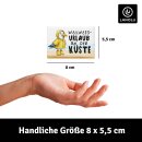 LANOLU – Kühlschrankmagnet – Möwe Wellnessurlaub – 8 x 5,5 cm