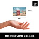 LANOLU – Kühlschrankmagnet – Strandkorb Lieblingsplatz – 8 x 5,5 cm