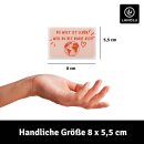 LANOLU – Kühlschrankmagnet – Die Welt ist schön mit dir – 8 x 5,5 cm