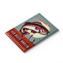 LANOLU – Kühlschrankmagnet – Der beste Angler – 8 x 5,5 cm