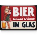 LANOLU – Kühlschrankmagnet – Bier Urlaub...
