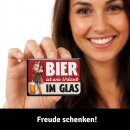 LANOLU – Kühlschrankmagnet – Bier Urlaub im Glas – 8 x 5,5 cm