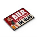 LANOLU – Kühlschrankmagnet – Bier Urlaub im Glas – 8 x 5,5 cm