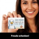 LANOLU – Kühlschrankmagnet – Möwe Ein Moin – 8 x 5,5 cm