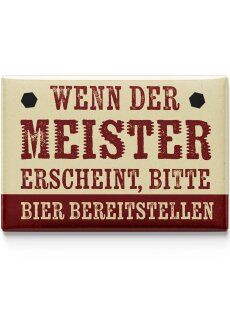 LANOLU – Kühlschrankmagnet – Wenn der Meister erscheint – 8 x 5,5 cm