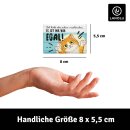 LANOLU – Kühlschrankmagnet – Katze Ist mir nur egal – 8 x 5,5 cm
