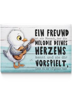 LANOLU – Kühlschrankmagnet – Möwe Ein Freund – 8 x 5,5 cm
