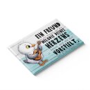 LANOLU – Kühlschrankmagnet – Möwe Ein Freund – 8 x 5,5 cm