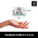LANOLU – Kühlschrankmagnet – Katzen Glück anfassen – 8 x 5,5 cm