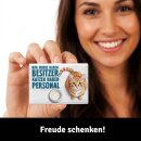 LANOLU – Kühlschrankmagnet – Katzen haben Personal – 8 x 5,5 cm
