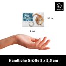 LANOLU – Kühlschrankmagnet – Katzen haben Personal – 8 x 5,5 cm