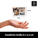 LANOLU – Kühlschrankmagnet – Katze Mindset ist alles – 8 x 5,5 cm