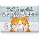 LANOLU – Kühlschrankmagnet – Katze Wie...