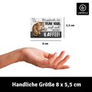 LANOLU – Kühlschrankmagnet – Katze Früher Vogel – 8 x 5,5 cm