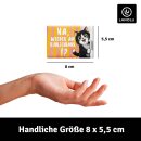 LANOLU – Kühlschrankmagnet – Katze Wieder am Kühlschrank – 8 x 5,5 cm