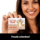 LANOLU – Kühlschrankmagnet – Katze Hauptsache Spaß – 8 x 5,5 cm