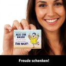 LANOLU – Kühlschrankmagnet – Möwe Hauptsache Spaß – 8 x 5,5 cm