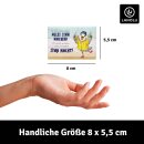 LANOLU – Kühlschrankmagnet – Möwe Hauptsache Spaß – 8 x 5,5 cm