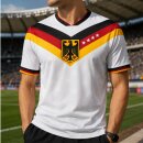 United1871 – Fußballtrikot – Deutschland Retro – Weiß – S bis XXL