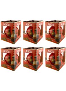 United1871 – Christbaumkugeln 6er-Set – Berlin Sehenswürdigkeiten – Ø 9 cm rot/mehrfarbig
