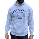 Hooded sweatshirt BERLIN Checkpoint Charlie, grey